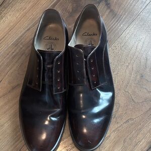 Clarks Men's Dark Brown Leather Oxfords